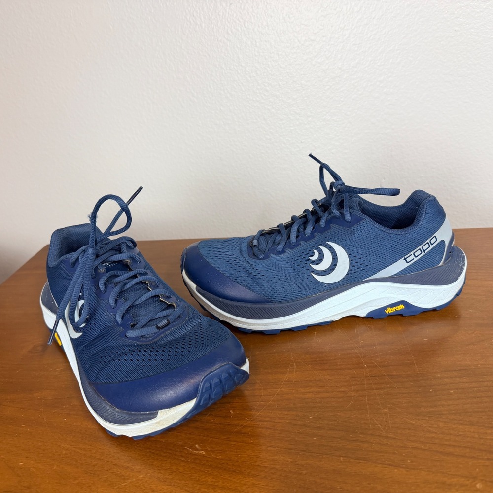 Topo Athletic Shoes Women 9.5 Blue Ultraventure 3 Trail Running Vibram ZipFoam